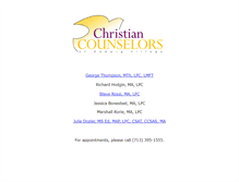 Tablet Screenshot of houstonchristiancounselors.com